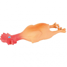 Латексова кучешка играчка Trixie Chicken пиле със звук 23 см